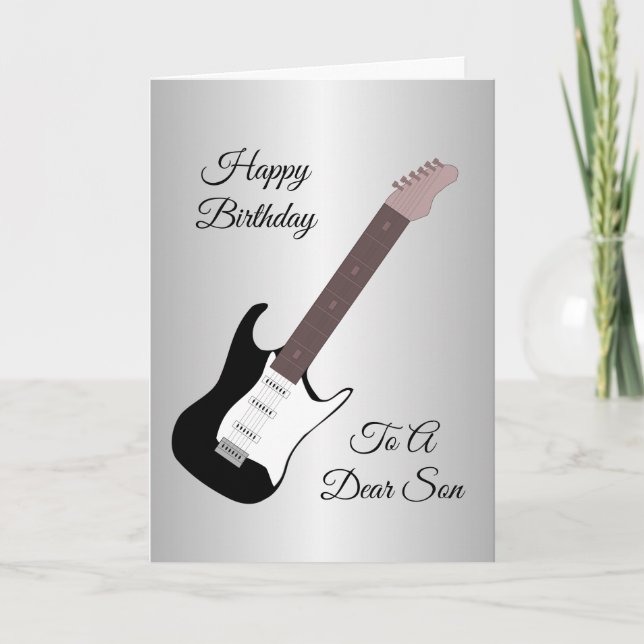 Guitare électrique carte d'anniversaire de son (Devant)