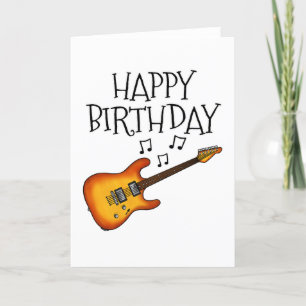 Guitare électrique Carte d'anniversaire Musicien g