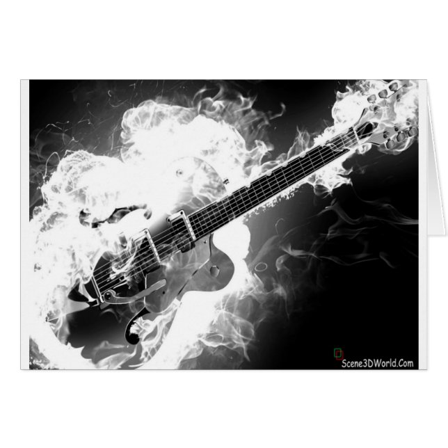 Guitare électrique Rockabilly sur Monochrome Fire (Devant horizontal)