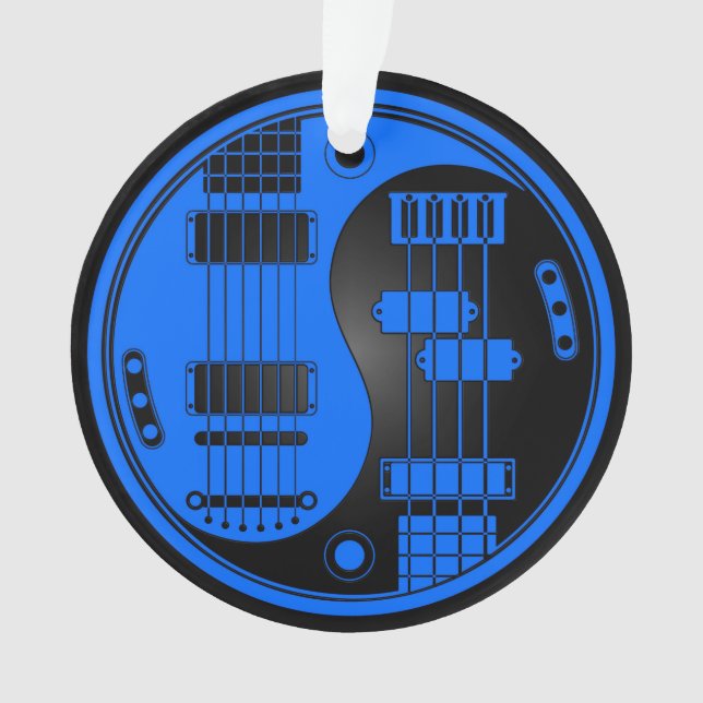 Guitare et Yin bas Yang bleu et noir (devant)