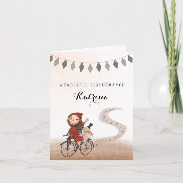 Guitare Félicitations Carte de voeux (Devant)