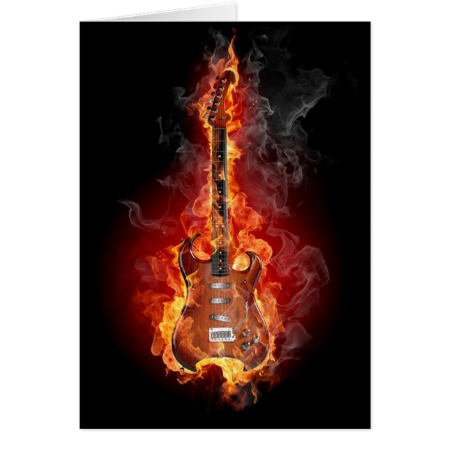 Guitare flamboyante de roche (Devant)