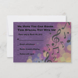 Guitare Girl Bat Bar Mitzvah Invitation Carte de r
