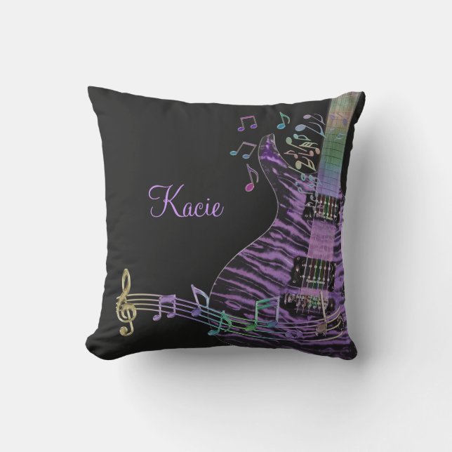 Guitare pourpre personnalisée avec le coussin de (Recto)