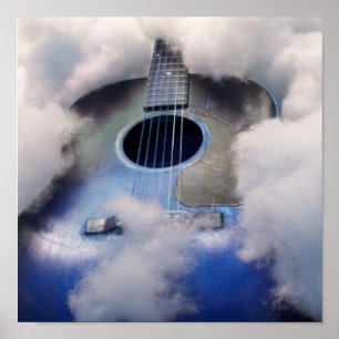 guitare rêve bleu POSTER