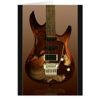 Guitare rêveuse - cartes personnalisables de grâce
