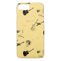 Guitare Rock Coque iphone jaune pâle