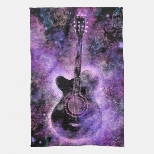 Guitare romantique Musique Serviette de cuisine (Vertical)