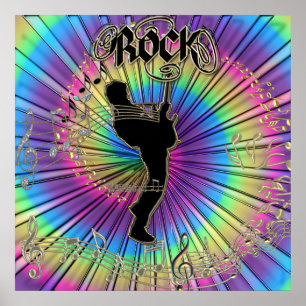 Guitare super dans une affiche de musique de rêve