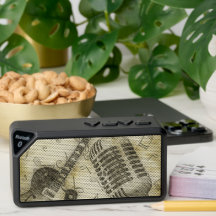 Guitare vintage avec microphone - Haut-parleur ext