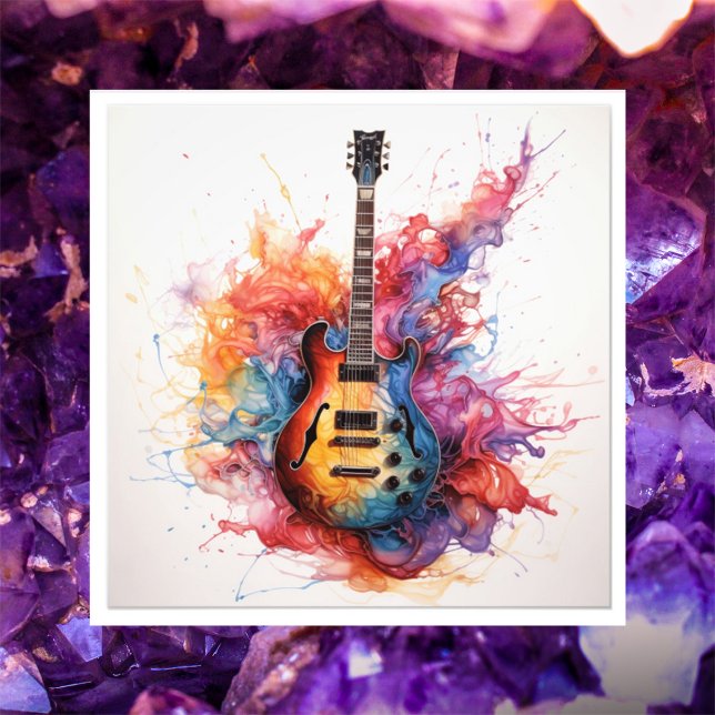 Guitares à éclaboussures psychédéliques Photo Art  (Créateur téléchargé)