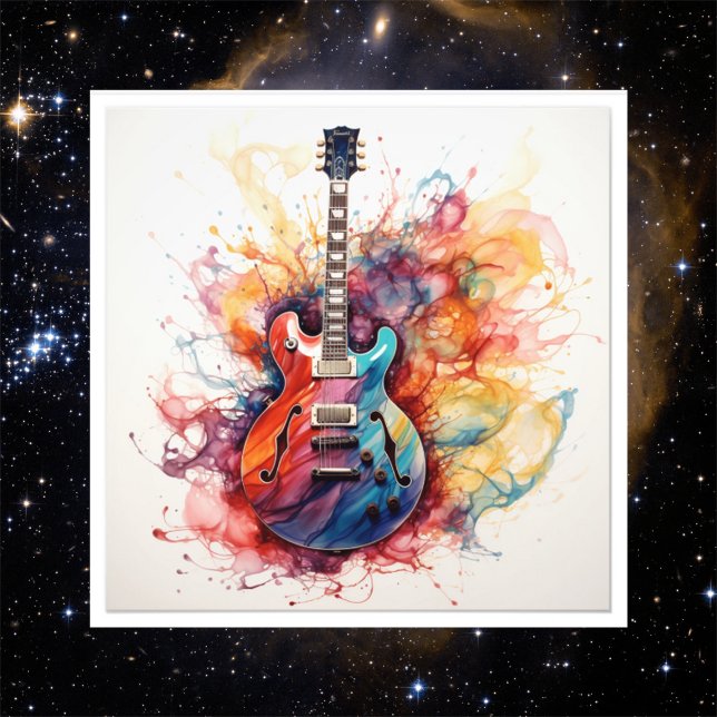 Guitares à éclaboussures psychédéliques Photo Art  (Créateur téléchargé)