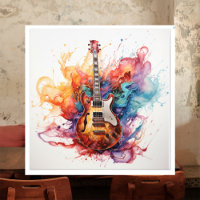 Guitares à éclaboussures psychédéliques Photo Art