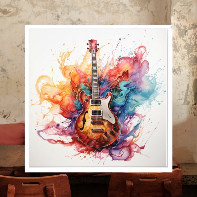 Guitares à éclaboussures psychédéliques Photo Art  (Créateur téléchargé)