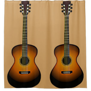 Guitares acoustiques Design rideau de douche