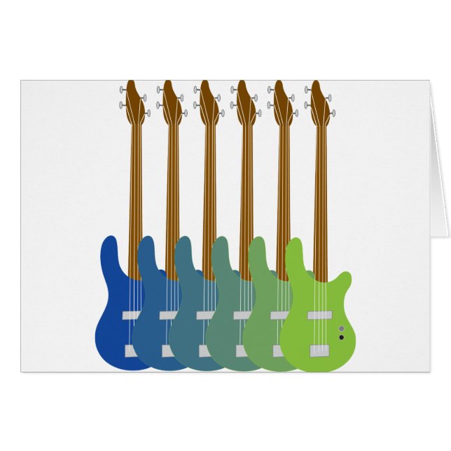 Guitares basses colorées (Devant horizontal)