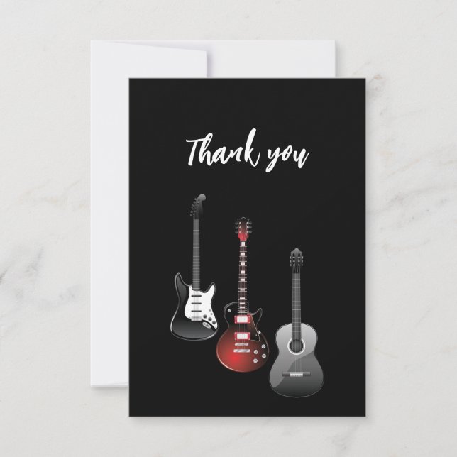 Guitares électriques cool pour musique merci (Devant)