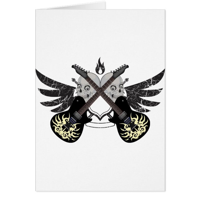 Guitares et crânes croisés (Devant)