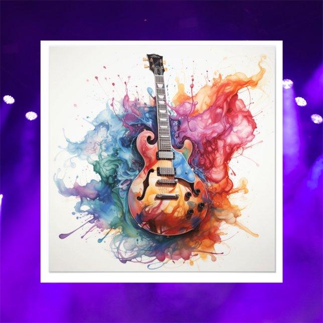Guitares Psychedéliques Éclaboussantes Photo Art # (Créateur téléchargé)
