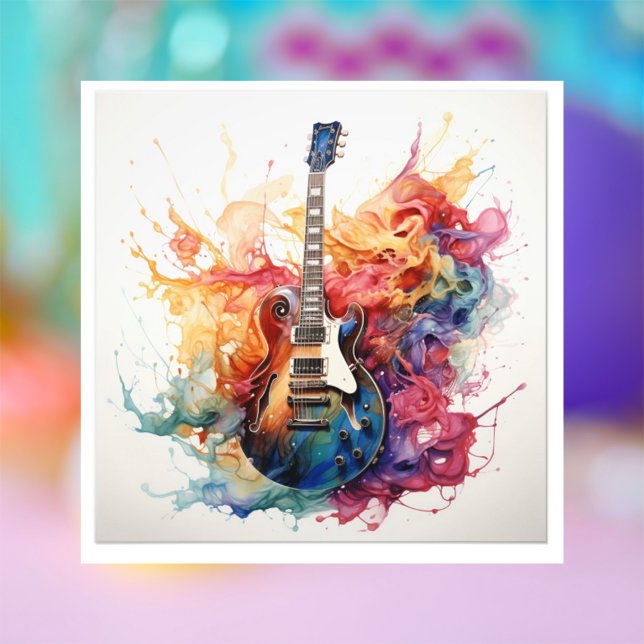 Guitares Psychedéliques Éclaboussantes Photo Art # (Créateur téléchargé)
