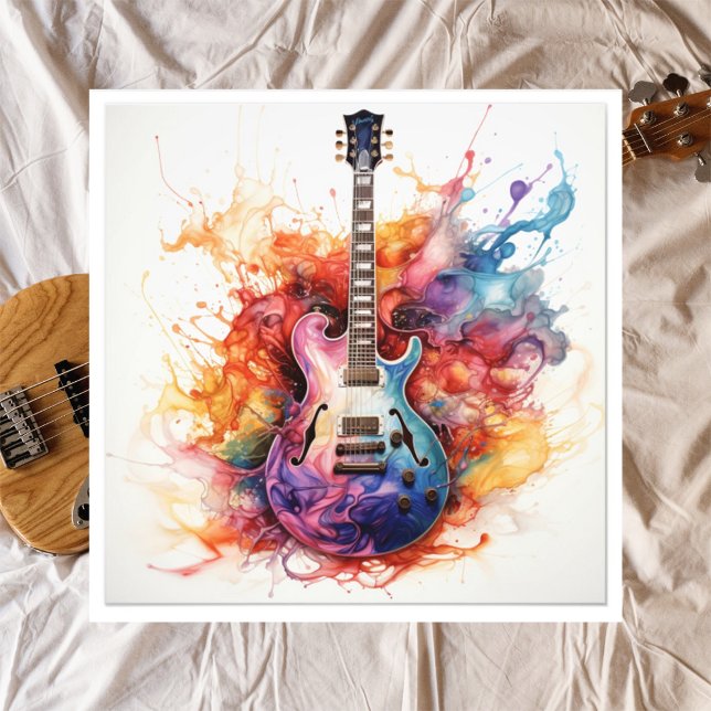 Guitares Psychedéliques Éclaboussantes Photo Art # (Créateur téléchargé)