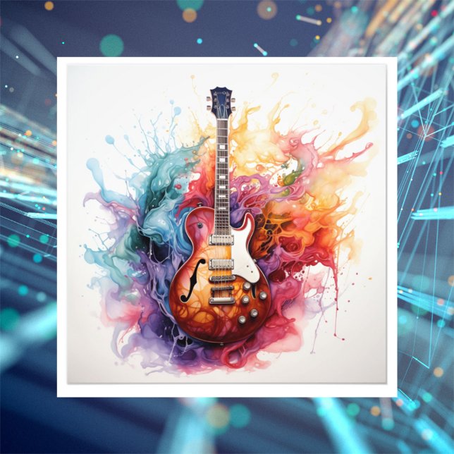 Guitares Psychedéliques Éclaboussantes Photo Art # (Créateur téléchargé)