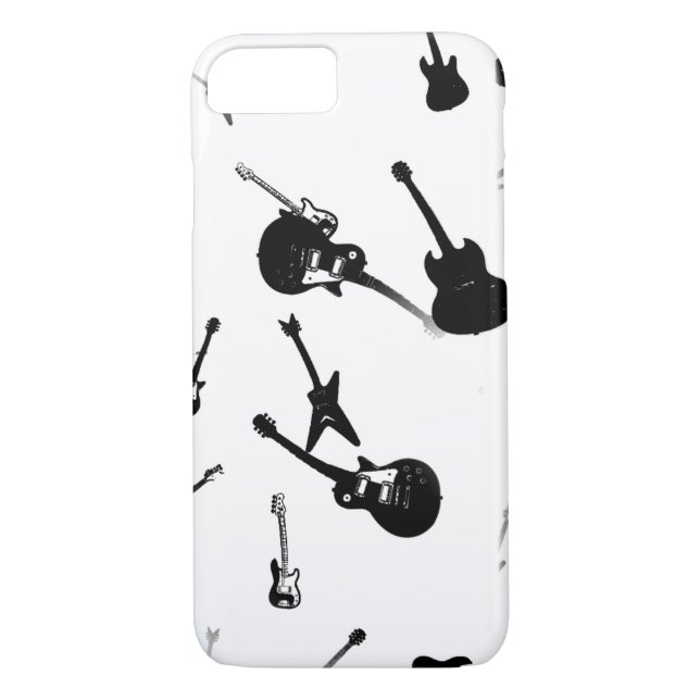 Guitares Rock Coque iphone noir blanc 4 (Dos)