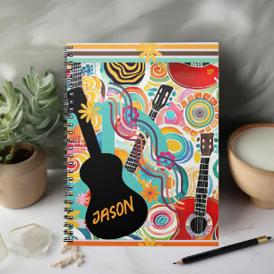 Guitares super colorées Carnet photo spirale