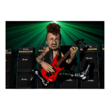 Guitariste en vol Poster