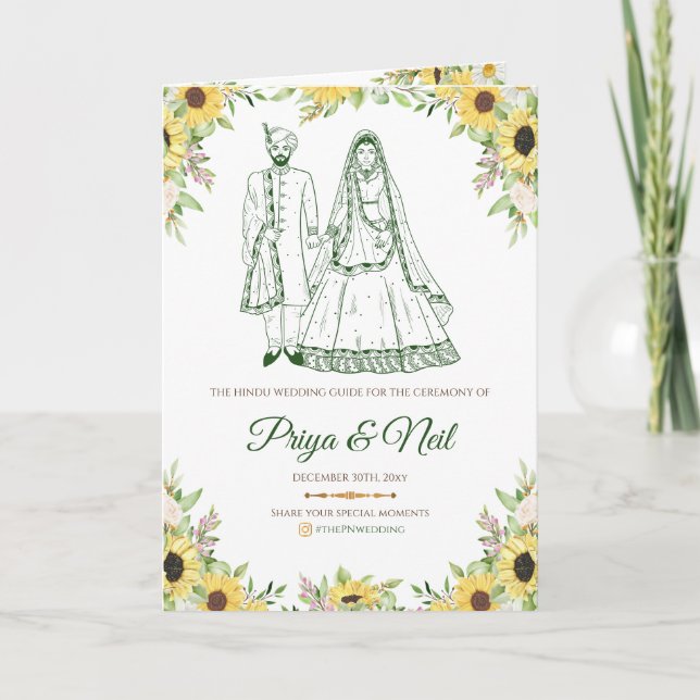 Gujarati Programme de mariage comme guide Mariage  (Devant)