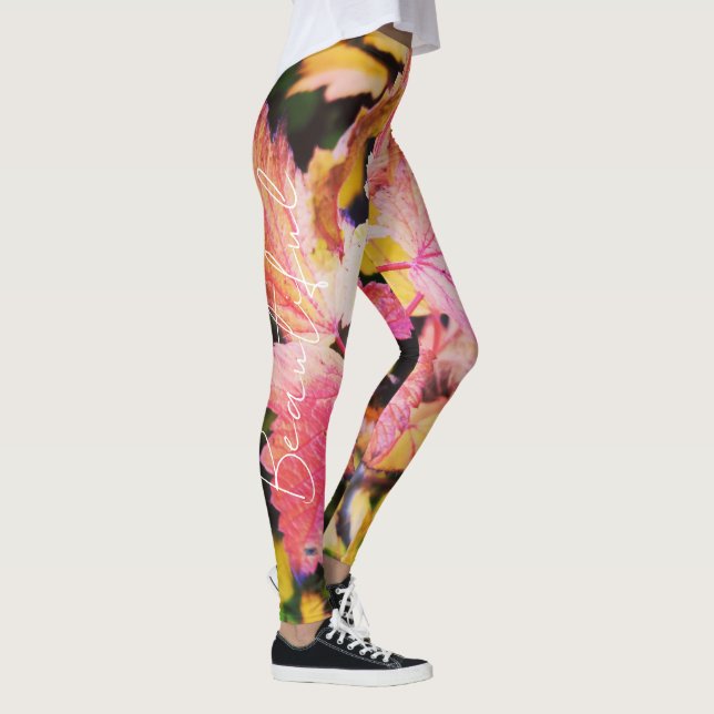 Gula leggings i unik design  (Droite)