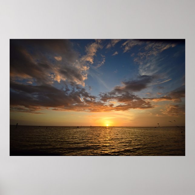 Gulf Coast Sunset - Poster Floride (Devant)