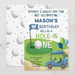 Gulf Hole in One 1st Birthday Invitation