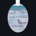 Gull on the Shore<br><div class="desc">A lonely seagull était like a sentinel while its shadow stretches across the wet sands at Myrtle Beach,  Caroline du Sud a small waves lap at the deserted shoreline in this pastel artwork.</div>