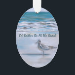 Gull on the Shore<br><div class="desc">A lonely seagull était like a sentinel while its shadow stretches across the wet sands at Myrtle Beach,  Caroline du Sud a small waves lap at the deserted shoreline in this pastel artwork.</div>