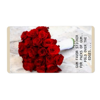 GUM FAVOR STICKERS POUR PACKS OF GUM AJOUTER VOTRE
