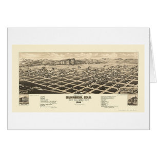 Gunnison, carte panoramique de Co - 1882