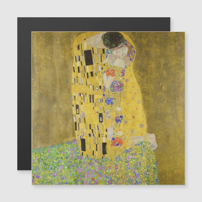Gustav Klimt - Carte magnétique Kiss (Devant / Derrière)