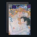 Gustav Klimt - Carte magnétique mère et enfant<br><div class="desc">Mère et Enfant (détail de trois ans de femme) - Gustav Klimt,  Huile sur toile,  1905</div>