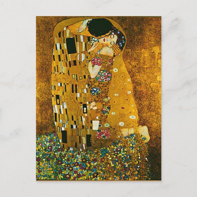 Gustav Klimt - Carte postale Kiss (Devant)