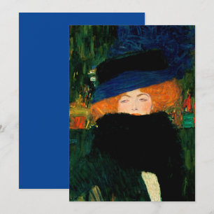 Gustav Klimt "Dame au chapeau et à la plume" Carte