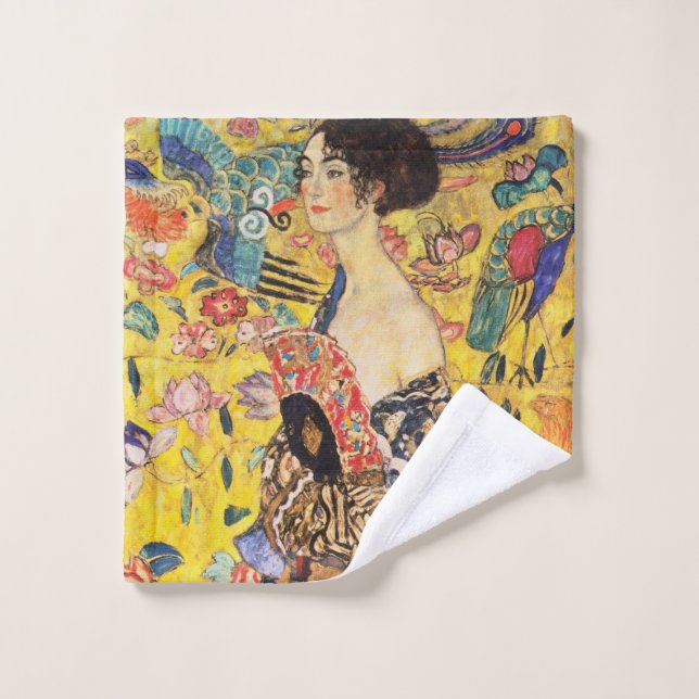 Gustav Klimt Dame avec éventail (Gant de toilette)