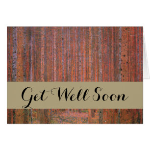 Gustav Klimt Fir Forêt Tannenwald Arbres rouges