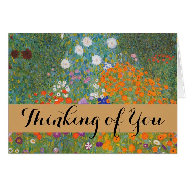 Gustav Klimt Fleur Jardin Cottage Nature (Devant horizontal)