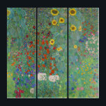 Gustav Klimt - Jardin de campagne avec tournesols<br><div class="desc">Jardin de campagne avec des tournesols / Jardin de ferme avec des tournesols - Gustav Klimt en 1905-1906</div>