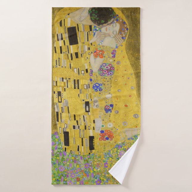 Gustav Klimt - Le baiser (Serviette de bain)