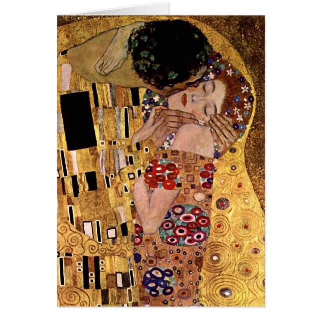 Gustav Klimt : Le baiser (détail) (Devant)