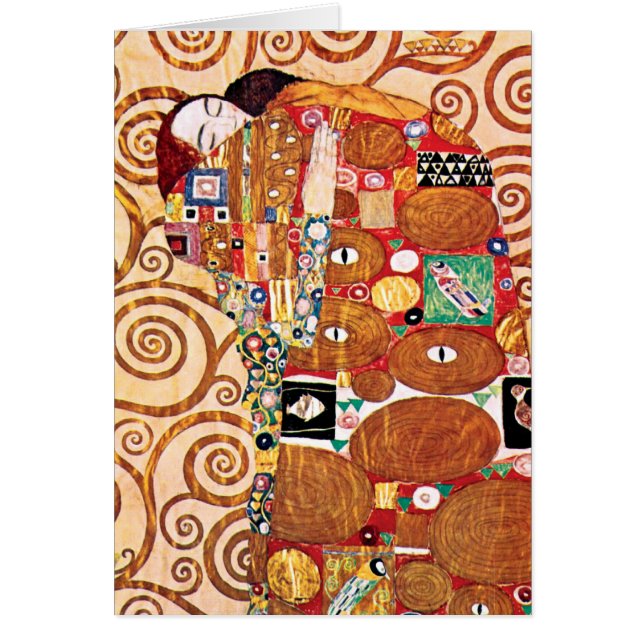 Gustav Klimt - Le Baiser - Peinture d'art fin (Devant)