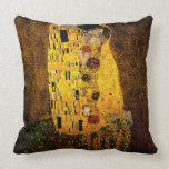 Gustav Klimt les coussins de baiser<br><div class="desc">Gustav Klimt,  le baiser.
Un peintre symboliste autrichien,  1862 - 1918.
C'est une peinture à l'huile avec des couches de la feuille d'or appliquées qui lui donne un aspect saisissant.</div>
