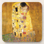 Gustav Klimt les dessous de verre de baiser<br><div class="desc">Gustav Klimt les dessous de verre de baiser. Peinture à l'huile d'illustration sur la toile à partir de 1907-1908. Le baiser est la peinture la plus connue de Gustav Klimt, un beau travail représentant la taille de sa période d'or. Un cadeau parfait pour les amants du symbolisme autrichien, le Gustav...</div>